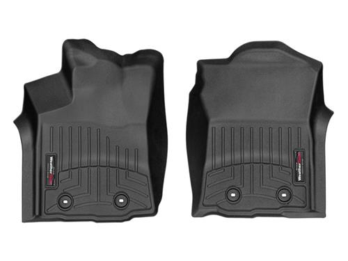 WeatherTech Pair Tacoma Double Cab Floor Liners - 2016+ - BLACK FRONT ONLY