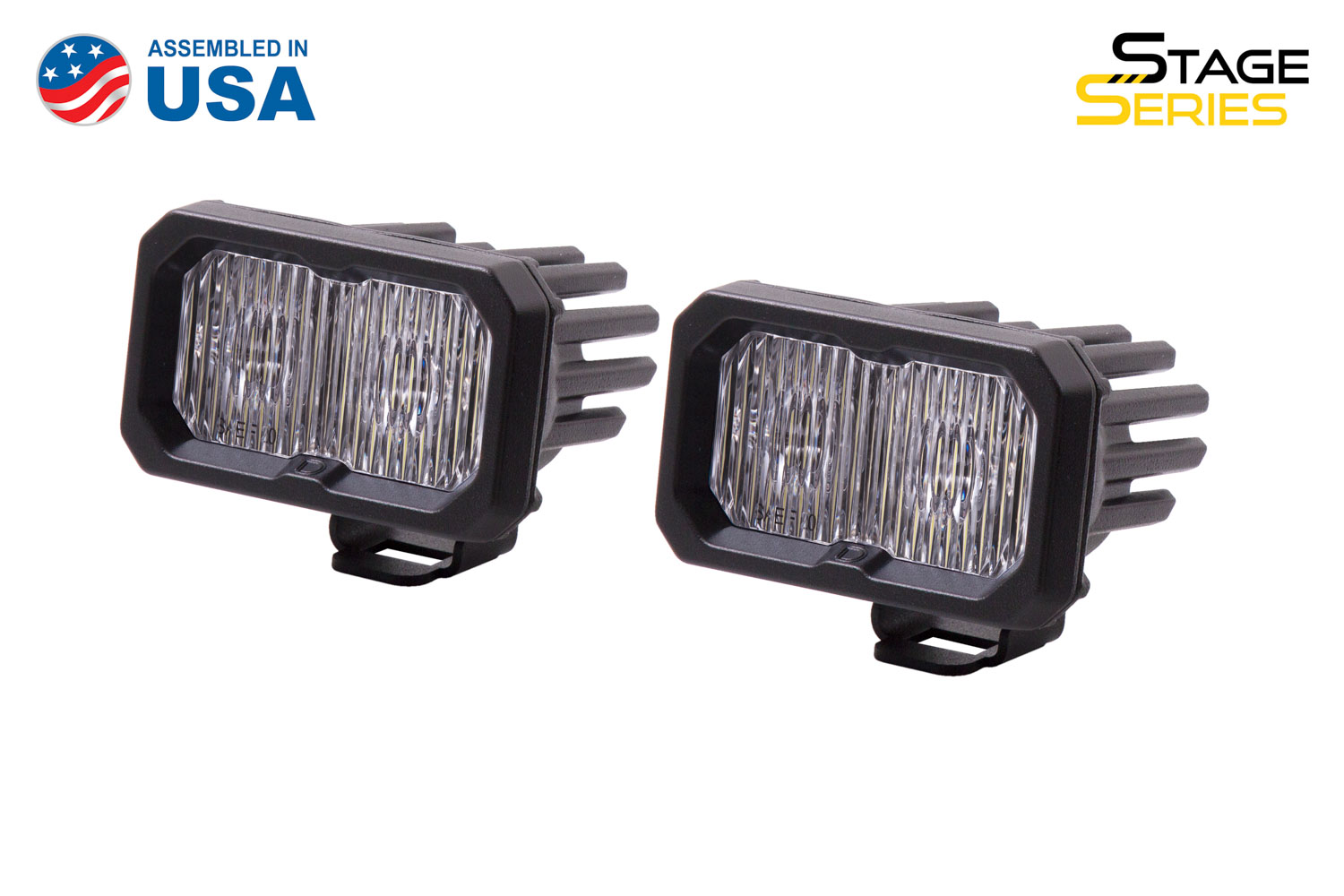 Diode Dynamics Stage Series 2 Inch LED Pod, Pro White Fog Standard ABL Pair