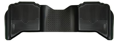 Husky Floor liners (REAR), Molded smooth fit (1 full piece) DBL Cab - 2005-2015