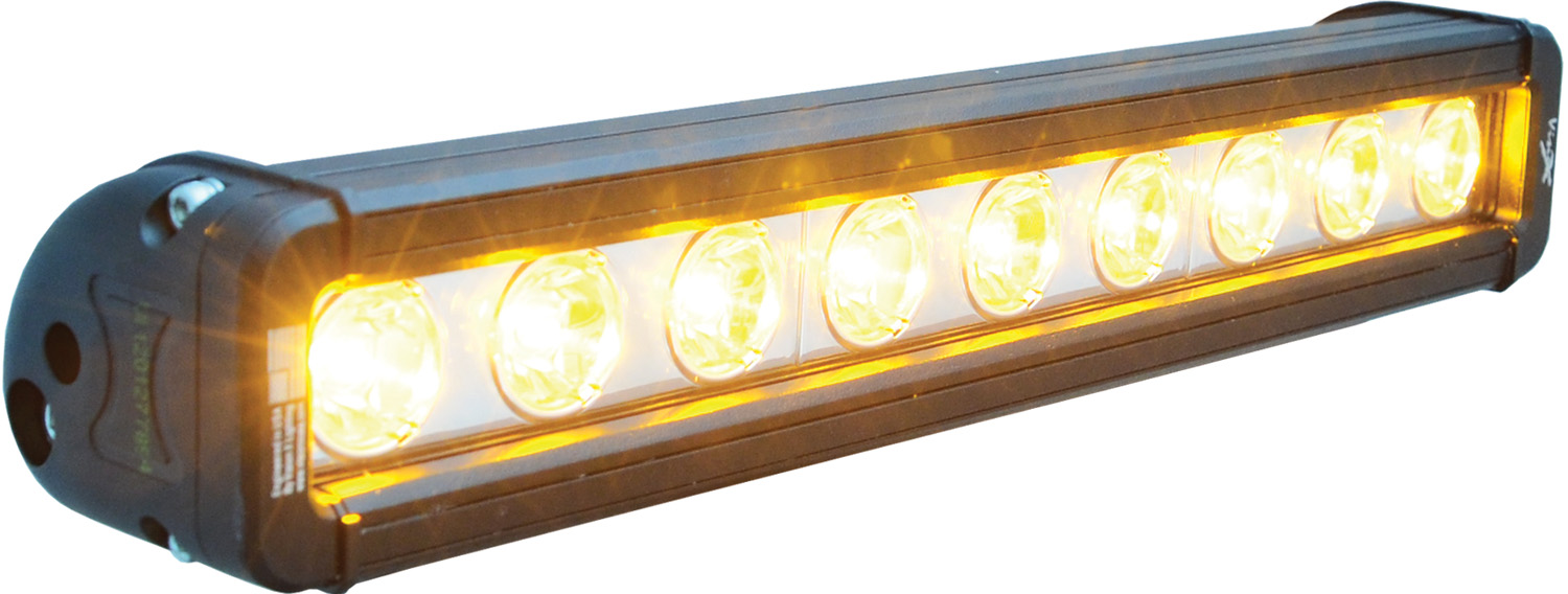 12" XMITTER LOW PROFILE BLACK 9 3W AMBER LED'S 10? NARROW
