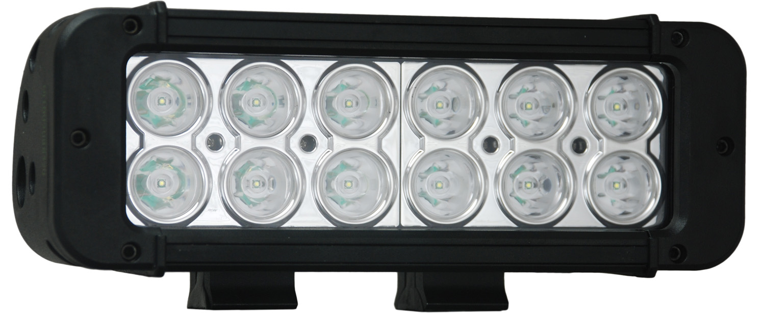 8" XMITTER PRIME LED BAR BLACK TWELEVE 3-WATT LED'S 10 DEGREE NARROW BEAM