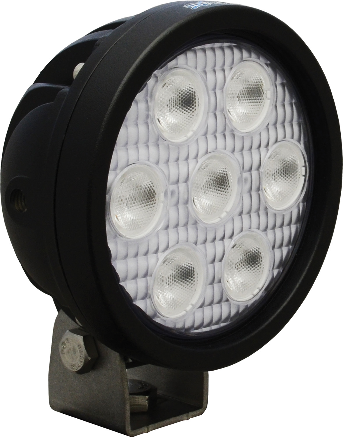 4" ROUND UTILITY MARKET BLACK 7 3W BLUE LED'S 40? WIDE