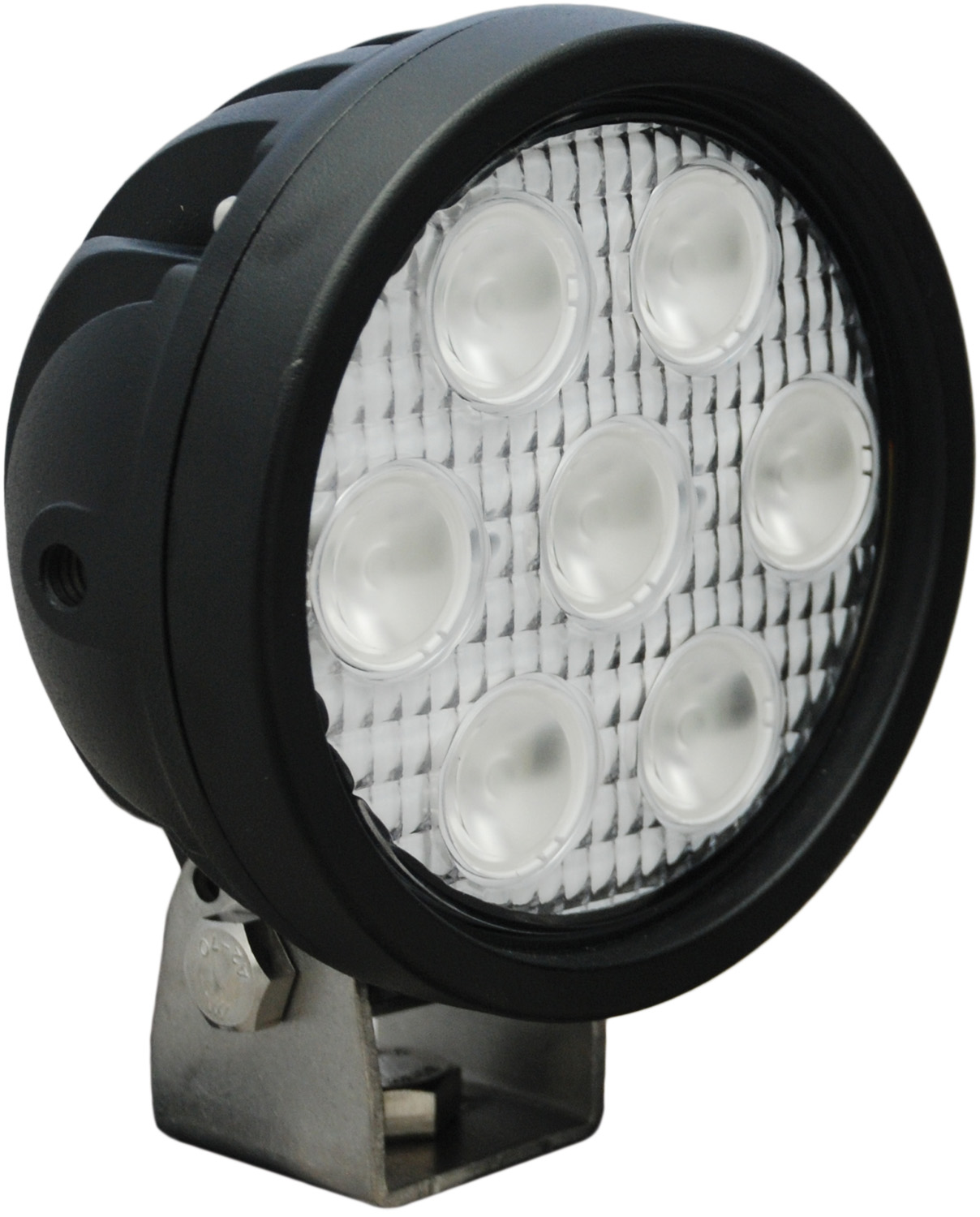 4" ROUND UTILITY MARKET BLACK 7 3W LED'S 60? EXTRA WIDE