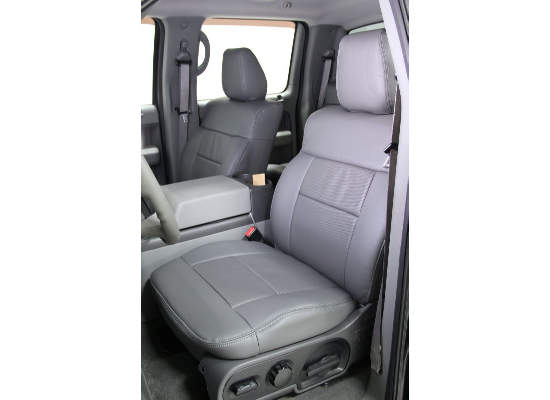 Clazzio Custom Seat Covers - Leather - Front and Rear - Gray 2016+ DBL CAB