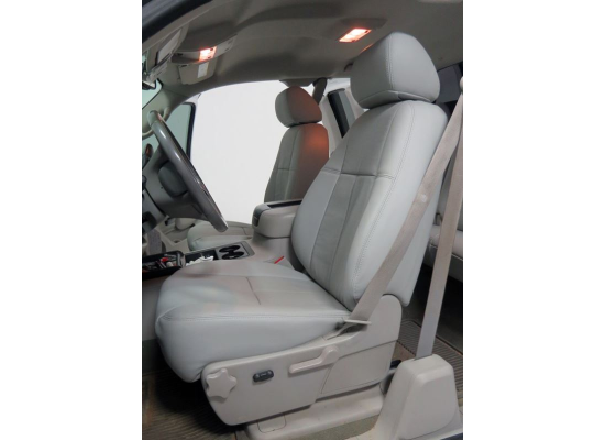 Clazzio Custom Seat Covers - Leather - Front and Rear - Light Gray 2016+ DBL CAB